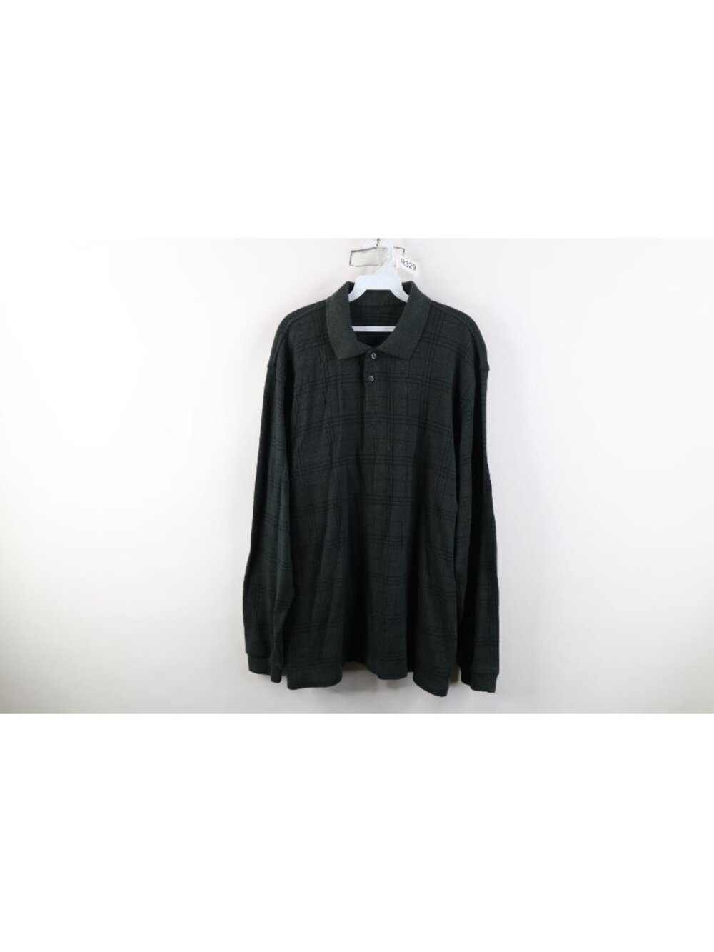 Vtg 90s Streetwear Mens XL Faded Heavyweight Knit Long Sleeve Rugby Polo Green